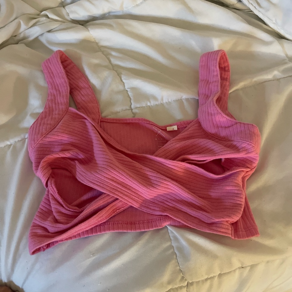 Pink Ribbed Women's Top